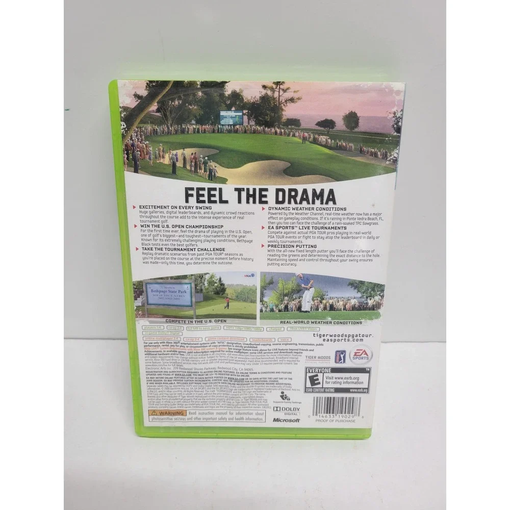 Tiger Woods PGA Tour 10 Microsoft Xbox‎ 360 EA Sports Golf Video Game 2009 NTSC